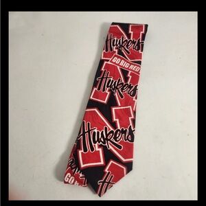 RM Sports University Of Nebraska Huskers Silk Tie Football Nebraska Cornhuskers